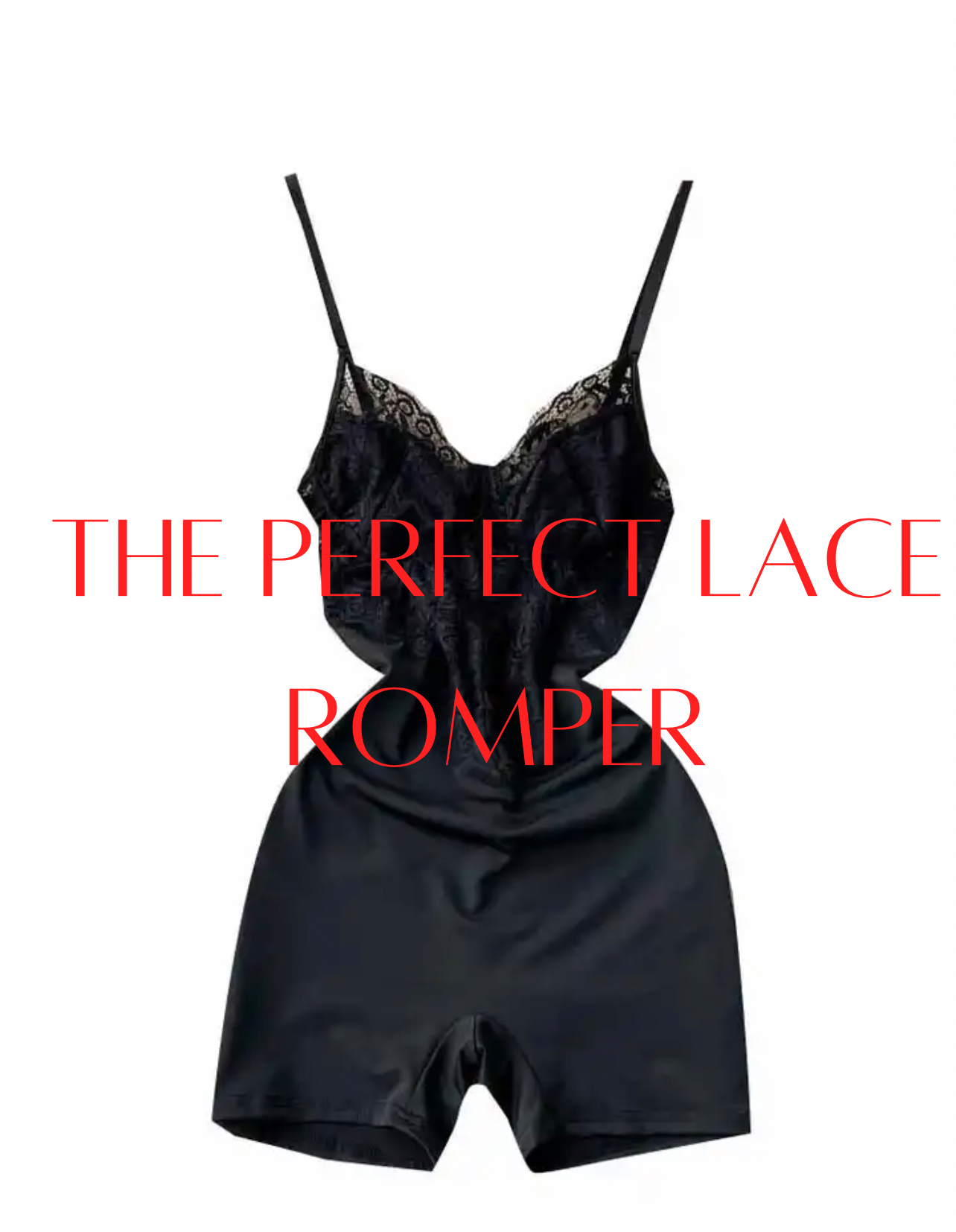 Black lace romper