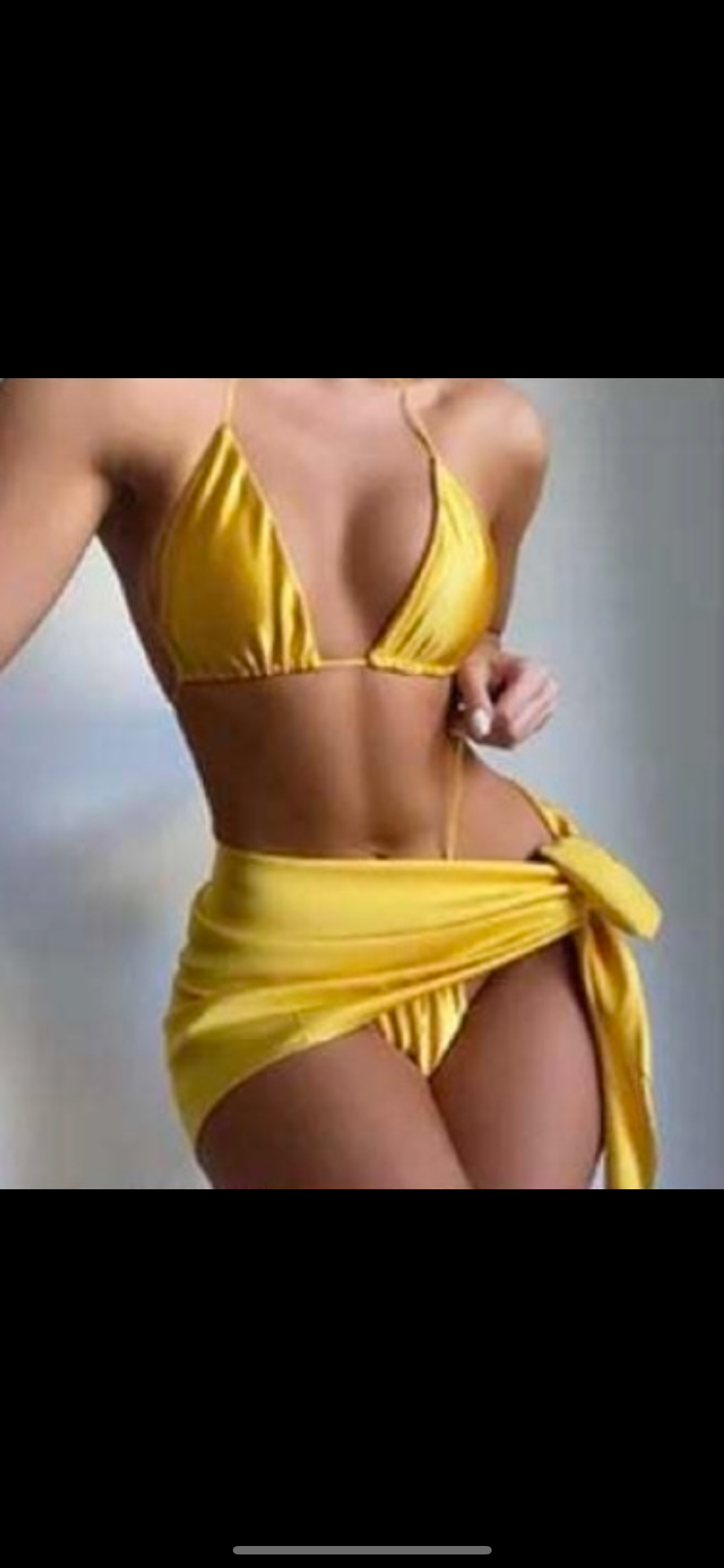 Satin bikini 3 piece set